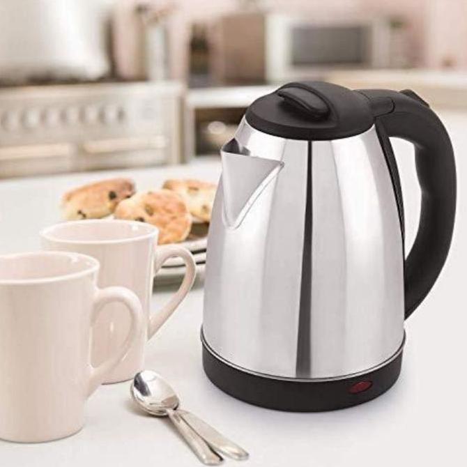 HOT DEALS Teko Listrik 2 Liter + Auto Switch Off Stainless Teko Pemanas Air SQRS Ketel Listrik Elect