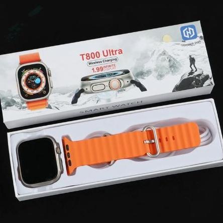 100% AMAN Smartwatch Pria Wanita T800 Ultra IP67 Fitness