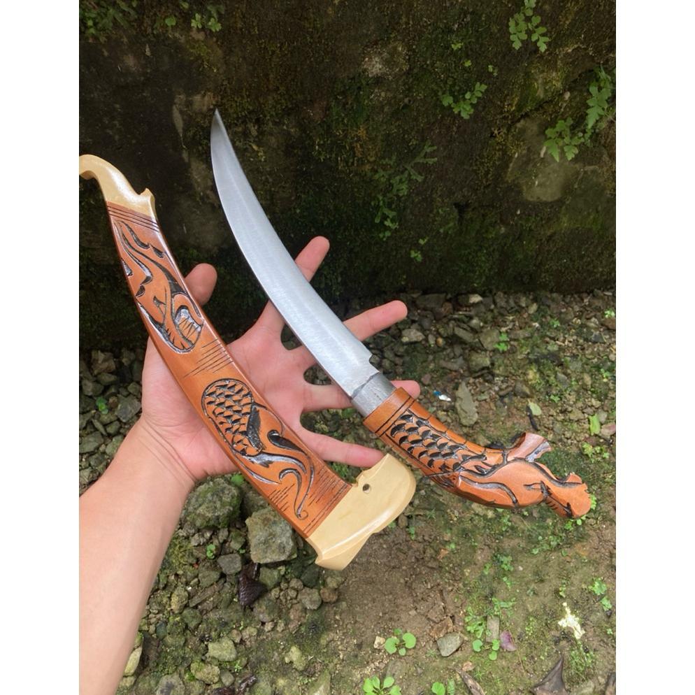 Stok Terbatas Cod {Bayar Ditempat} Pisau Kuku Macan Motip Ukir Naga