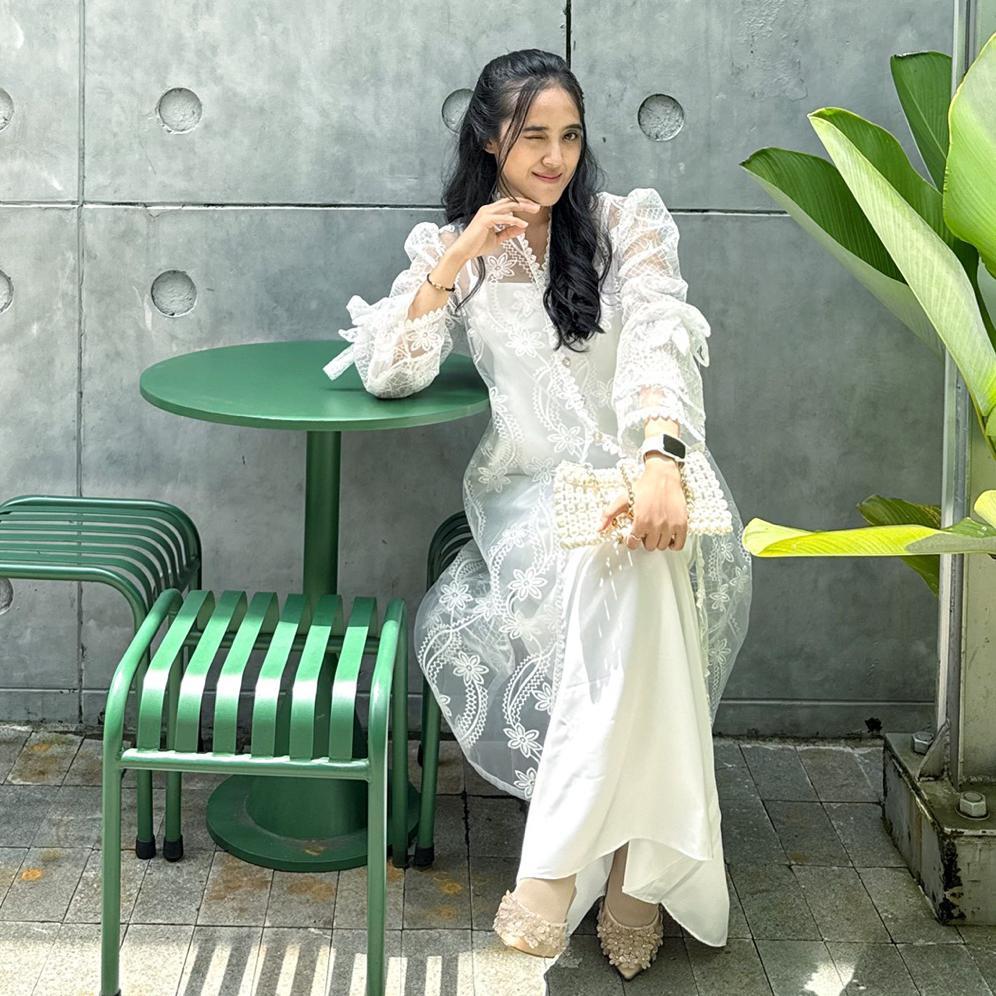 Diskon Yasmine Dress / Bw / Brukat Organza/ Dress Kondangan / Dress Lamaran / Brukat Dress / Dress W