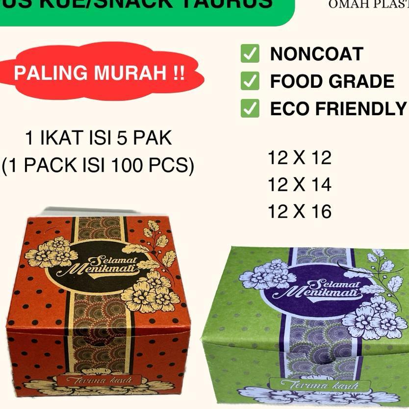 Dus Kue Snack Taurus 100 Pcs - Box Makanan Kue