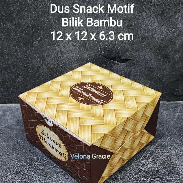 Dus Snack 12X12 Bilik Bambu Isi 50 Pcs Gs Motif Box Kue