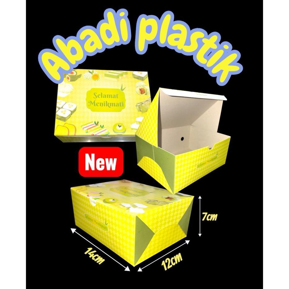 Dus Kue Motif Hijau Putu 12X14/Box Kue/Dus Snack 12X14 -100Pcs