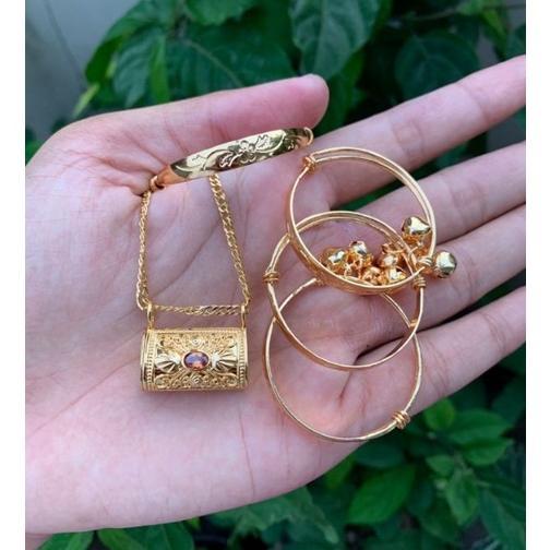 Set 3 Bulanan / Set Perhiasan Bayi / Kalung Bayi / Gelang Bayi