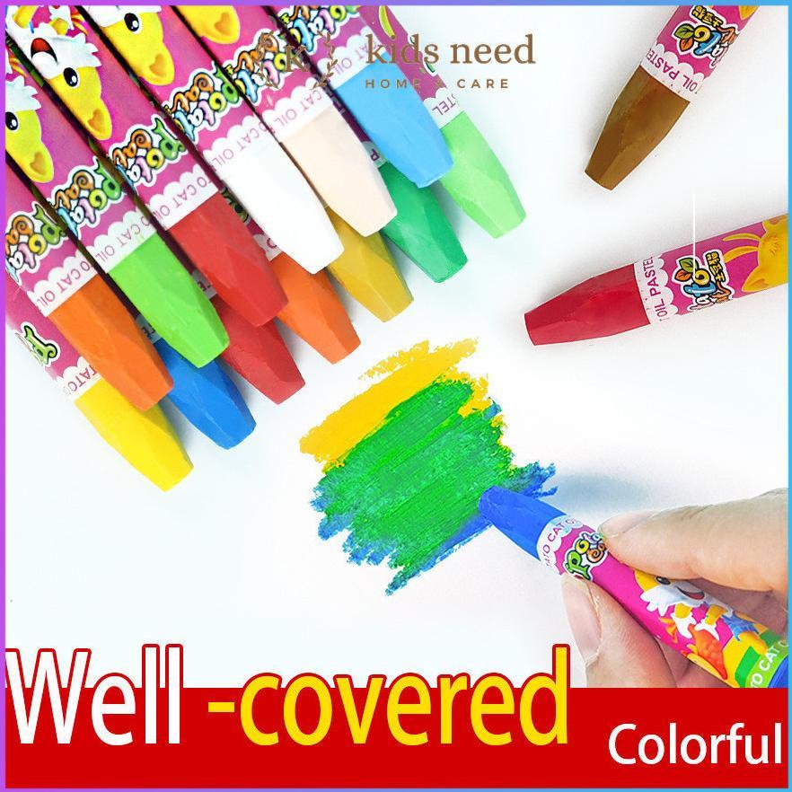 terbaru crayon besar 12 warna / oil pastel / krayon set murah anak anak lucu