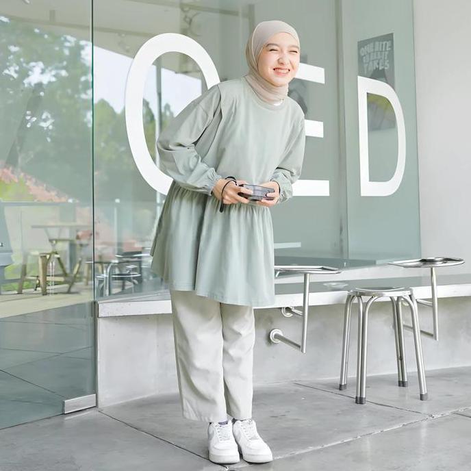 nafida_rahma - baju busui friendly - ruffle top busui dan nonbusui atasan wanita blus oversize kaus 