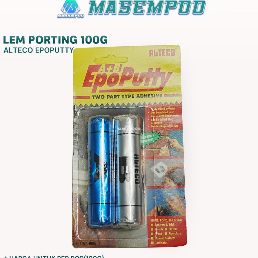 Lem Epoxy Alteco Epo Putty 100G | Lem Porting Tahan Panas, Anti Bocor, Cocok Untuk Besi & Pipa