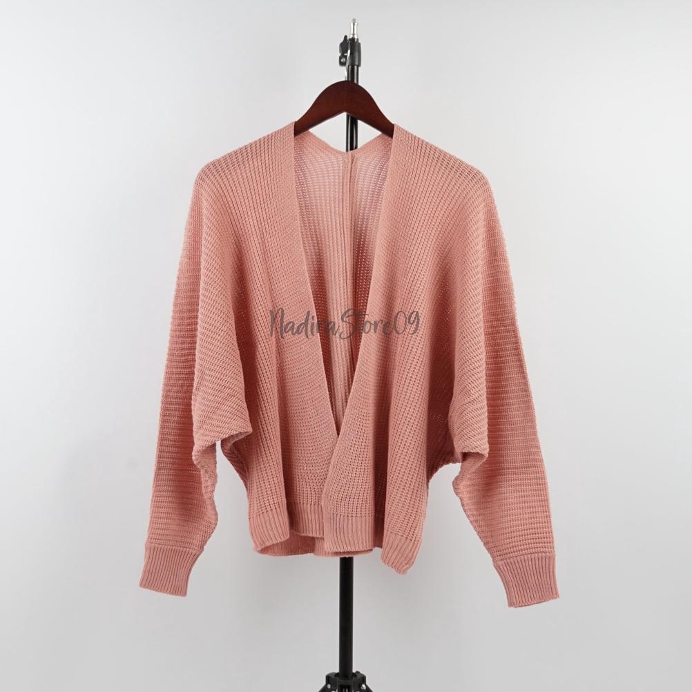 Harga Miring Cardigan Batwing Rajut Oversize Premium Warna Beragam