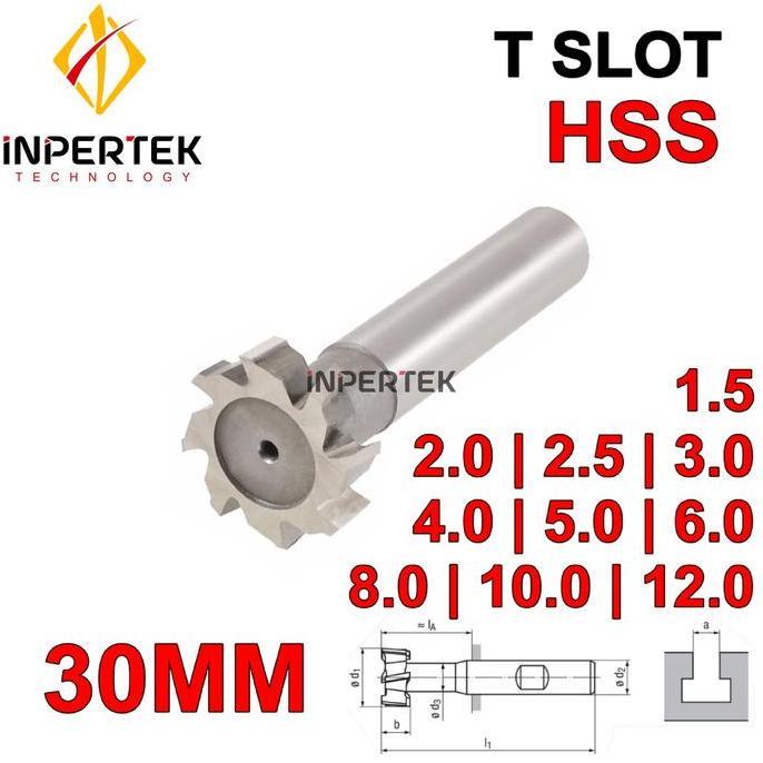 TERAR Cutter T 30*8 | T Slot 30 Cutter Milling Cutter Slot Baut Ekor Burung