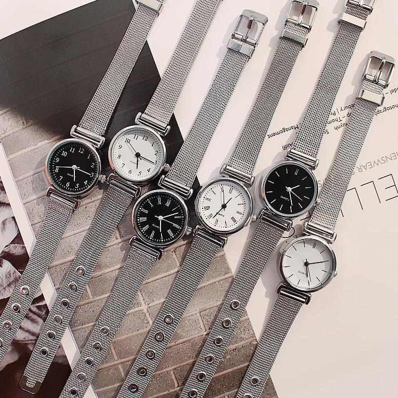 Cuci Gudang Jam Tangan Stainless Steel Gaya Untuk Wanita Analog / Jam Tangan Stainless Steel Kecil A