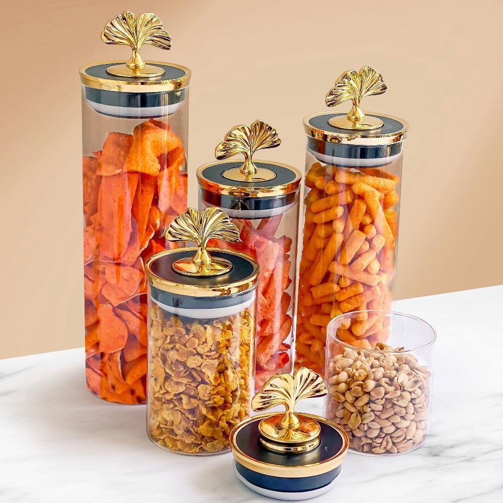 HOT SALE Hampers House Toples Kaca Kekinian / Toples Kedap Udara Penyimpanan Makanan Ringan/ Toples 