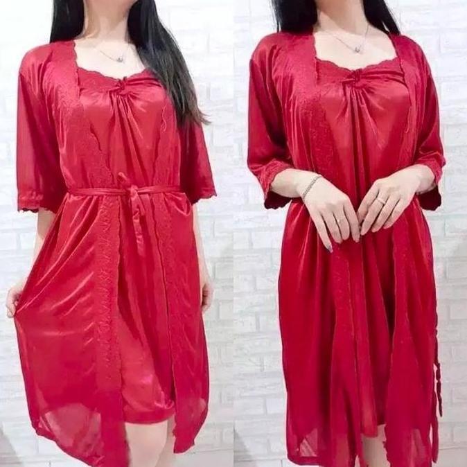 Vw Collection - Baju Tidur Wanita, Kimono Tricot Size L & Jumbo