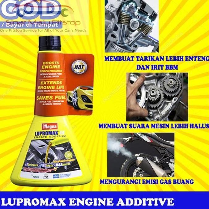 CAIRAN ADITIF OLI MESIN MOBIL & MOTOR PENGHEMAT KONSUMSI BENSIN - LUPROMAX ENGINE ADDITIVE 150 ml Or