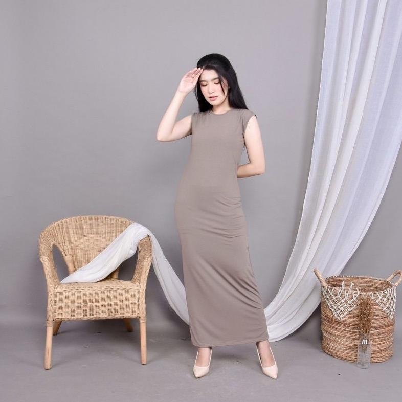 Saless Inner Dress Span Bahan Rayon Premium Terbaru - Inner Gamis Polos Tanpa Lengan - Dalaman Manse