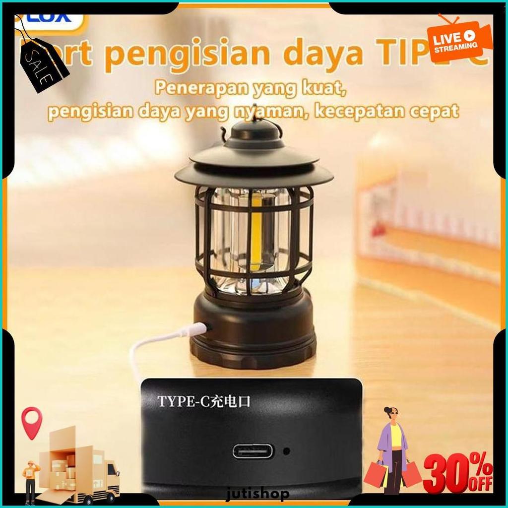 Olux Retro Lentera Lampu Camping Gantung Retro Model Petromax / Lampu Camping Patromax Outdoor / Lam