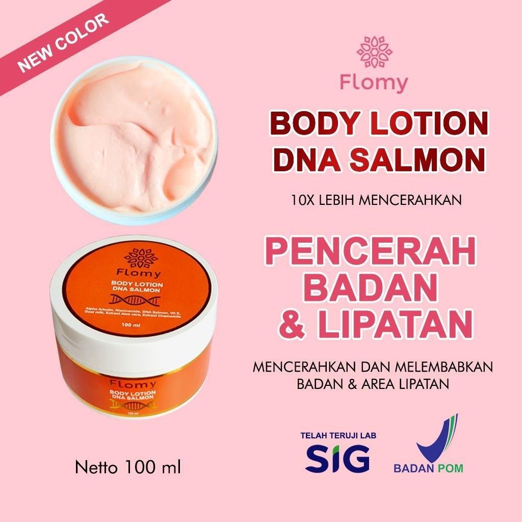 Flomy Handbody Dosting Dna Salmon | Hb Pemutih Badan | Body Lotion Pemutih Bpom