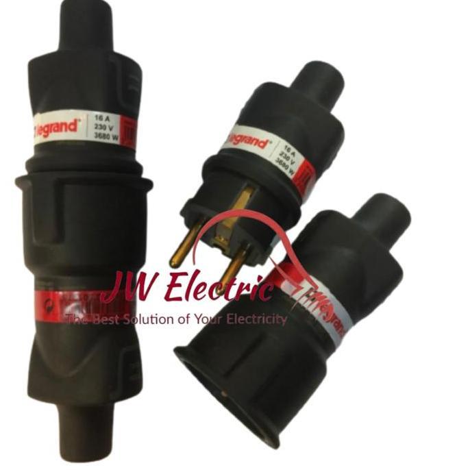 Steker Karet + Kontra Steker Legrand 2 Pin 16A Ip44 Waterproof
