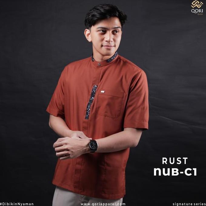 Qori Apparel Signature NuMan Bin Basyirh Baju Koko Casual Lengan Pendek Nub-1