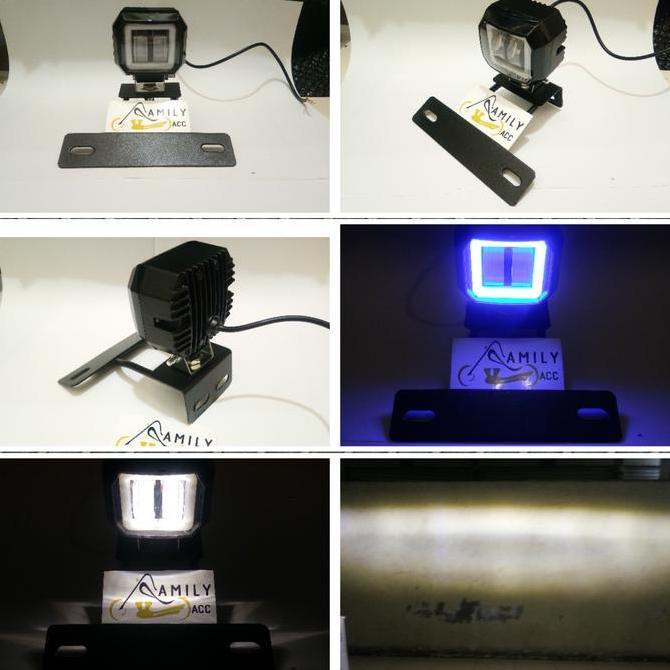 BREKET LAMPU PLAT NOMOR RX KING + LAMPU TEMBAK DAYMAKER MINI KOTAK RXK BEST QUALITY
