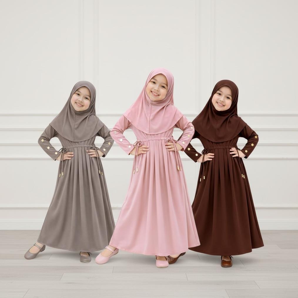 ORIGINAL GAMIS ANAK MEWAH DRESS ANAK PEREMPUAN - GAMIS ANAK MEWAH BAHAN HALUS LEMBUT INARA