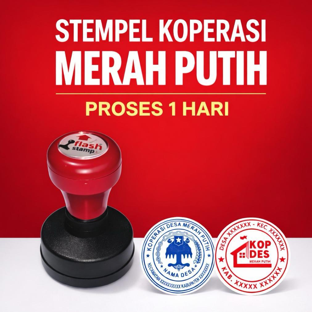 Diskon Stempel Otomatis Koperasi Merah Putih/Stempel Koperasi Desa/Stempel Murah Otomatis