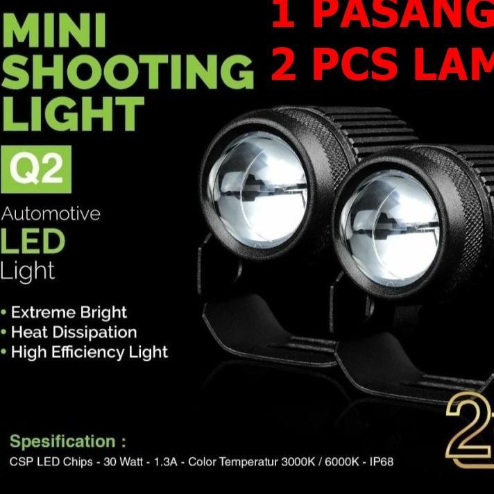 LAMPU LED TEMBAK SOROT LASER 2 WARNA ORIGINAL LUXIMOS LED Q2 GARANSI 1 TAHUN