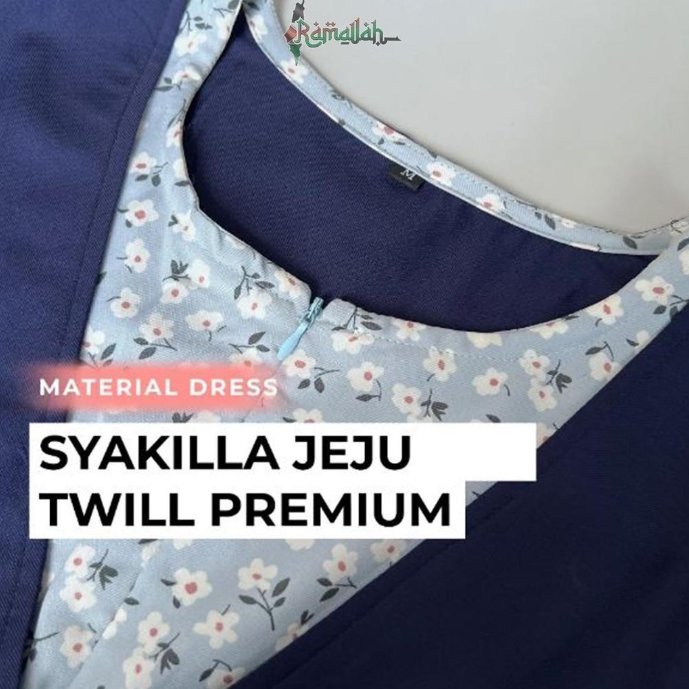 Hot Kalila Dress Muslim Korea Greengrey Greenforest - Gamis Wanita Terbaru Syakila Twill Premium