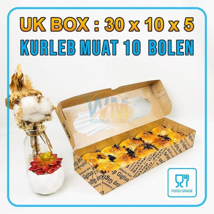 (isi 25pcs) Dus Box Bolen Pisang Isi 10 / Dus Kemasan Bolen Pisang / Box Bolen 30x10x5 / Box Bolen P