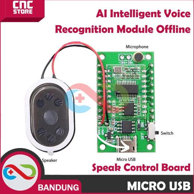 TERBARU - Modul Pengenalan Suara Cerdas AI Modul Kontrol Suara Offline Modul Sakelar Pengenalan Suar
