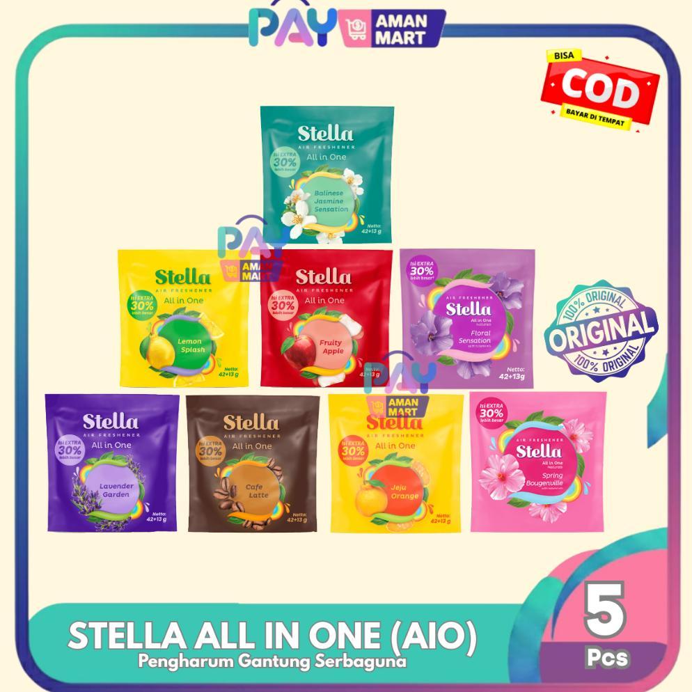 MURAH 5 Pcs Stella All In One 42+13gr - Pengharum Gantung Ruangan atau Mobil