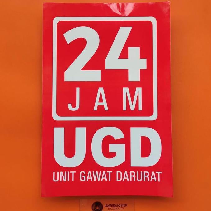 Stiker UGD 24 Jam - Stiker Unit Gawat Darurat Buka 24 Jam