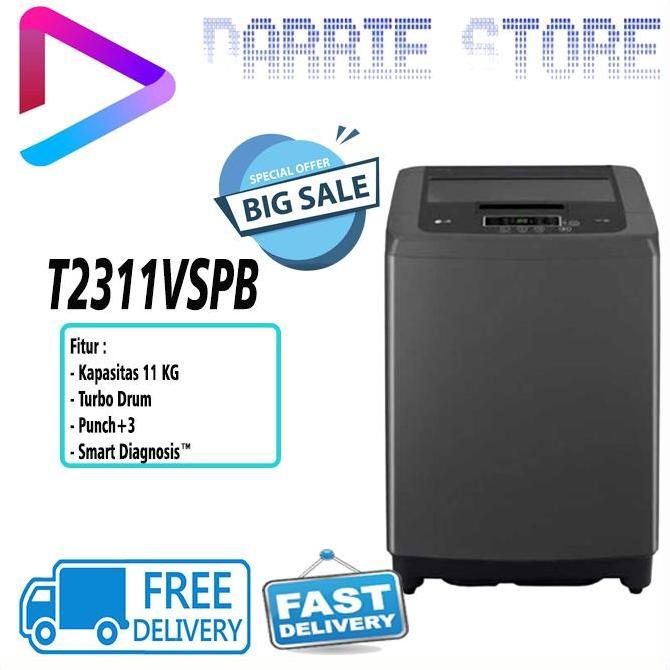 LG T2311VSPB MESIN CUCI TOP LOADING 11 KG T2311 2311VSPB