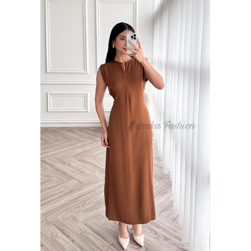 Flash Sale Inner Dress Rayon Twill Premium Tali Pinggang / Inner Tanpa Lengan Jumbo / Manset Dress S