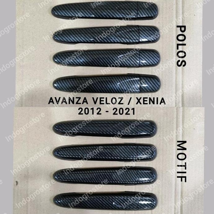 Cover Handle Pintu Carbon Mobil All New Avanza Veloz / Xenia 2016 2017 2018 2019 2020 2021 2022 2023