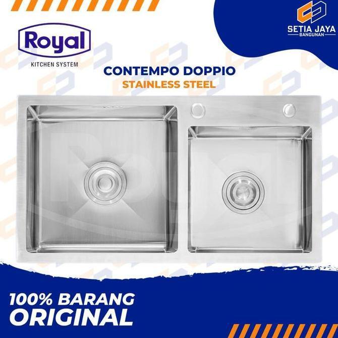 Sink / Tempat / Bak Cuci Piring Royal Stainless Steel Contempo Doppio