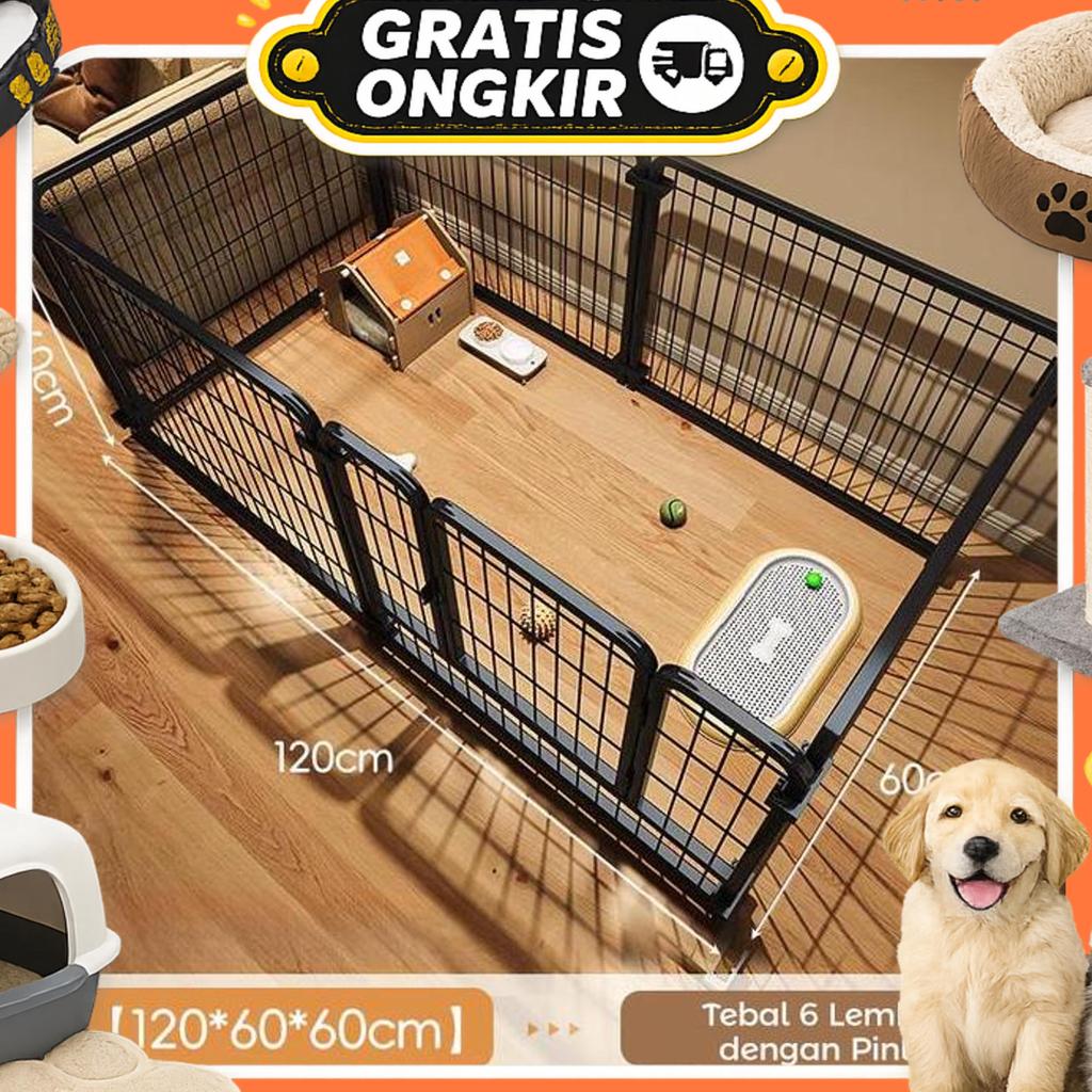 Pagar Hewan Peliharaan Pagar Anjing Kandang Hewan Pagar Besi Size Besar Besi Anti Karat