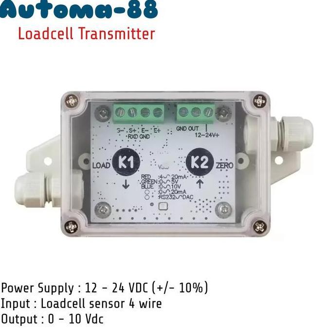 AMC DC 24V LOADCELL TRANSMITTER OUTPUT 0-10V LOAD CELL SENSOR AMPLIFIER CONVERTER 0 - 10 V VDC PENGU