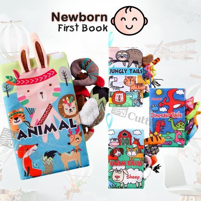 Busy Book Soft Book Bayi Anak Tails Binatang Buku Ekor New