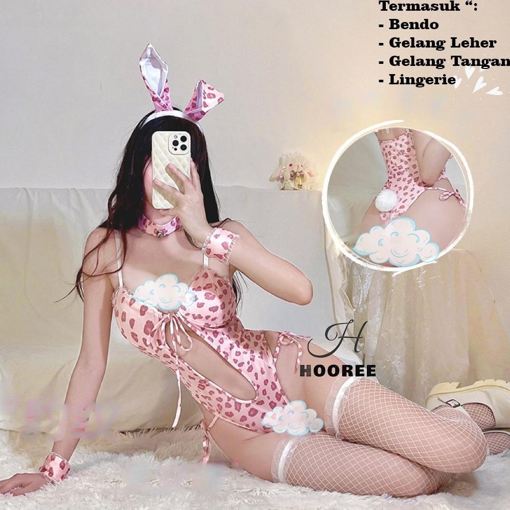 Berkualitas Lingerie Sexy Hot Binal Open Crotch Cosplay Costume Leopard Kelinci Seksi 1111
