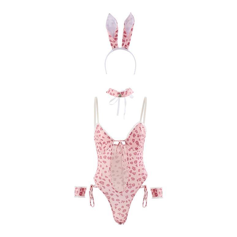 Bergaransi Lingerie Sexy Hot Binal Cosplay Costume Leopard Kelinci Seksi