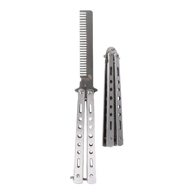 Sisir Lipat Besi Butterfly Balisong Training Knife CSGO Knifezer HS