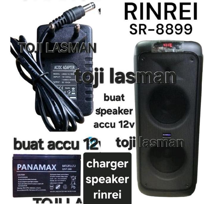 ( 2A15V CHARGER  ) RINREI SR 8899A UNTUK SPEAKER PORTABLE TROLLEY  AKTIVE  KHUSUS BUAT SPEAKER SR 88
