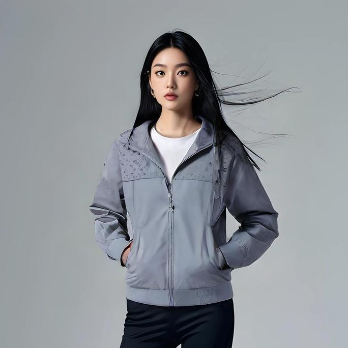 Whyme Jaket Sailor Wanita Zipper Parasut Ritsleting
