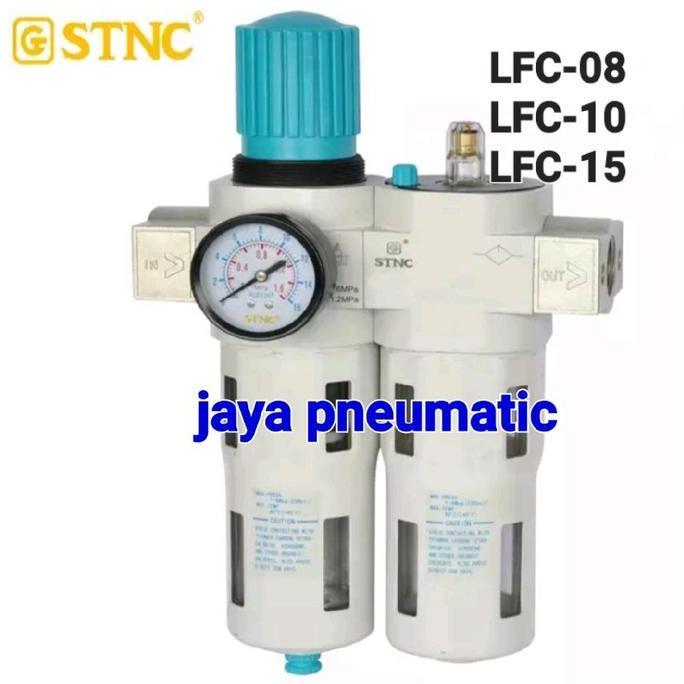 Lfc-08/Lfc-10/Lfc-15 Stnc Filter Regulator Lubricator 16Bar Drat 1/4"/3/8"/ 1/2" Terbaru 
