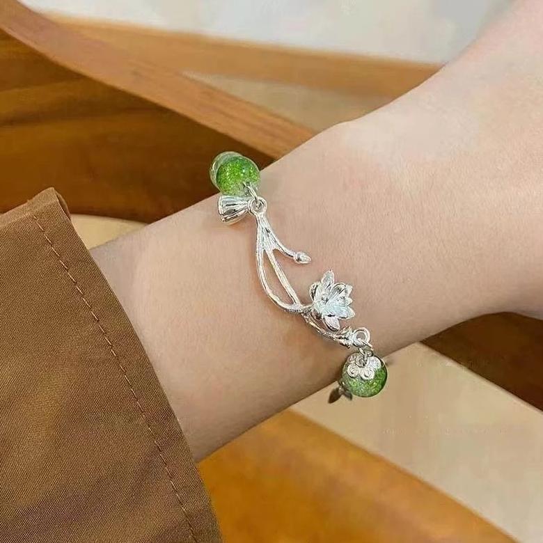 Gelang Aesthetic Bambu Lotus Gelang Fashion Kekinian