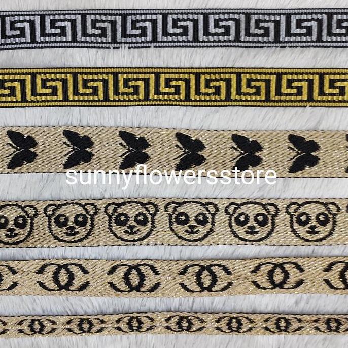 xivastasaranggih8 - pita versace/pita gamis renda bordir silver/gold