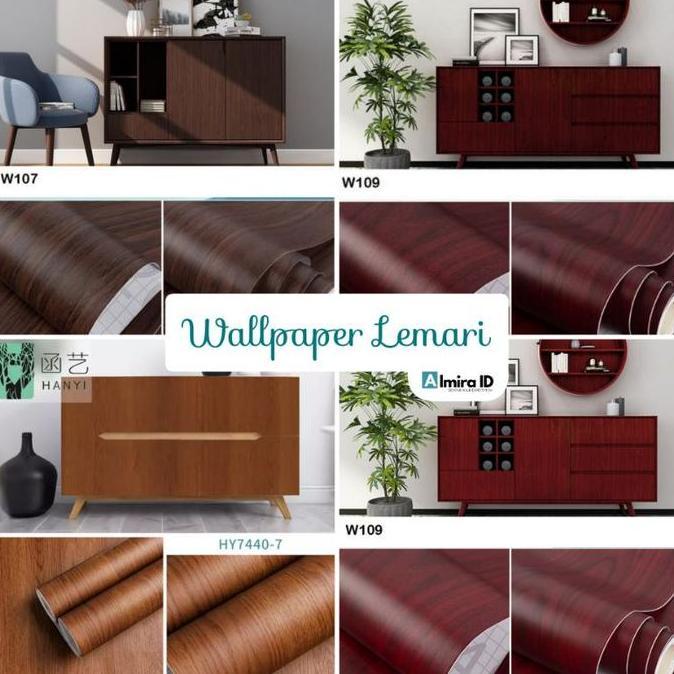 Wallpaper Stiker Lemari Pintu Doff (Tidak Glossy) Kusen Meja Kursi Kerajinan Pelapis Furniture Tanga