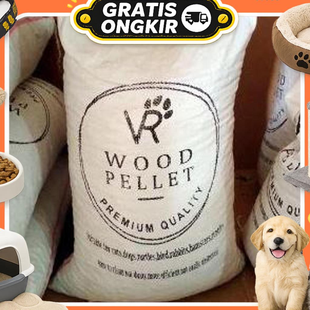Wood Pellet Vr 20Kg Kayu/ Kandang Kucing Anjing Hamster Kelinci