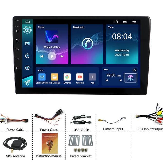 Promo Essgoo Head Unit Android 15 Mobil 4G+128G 7/9/10 Inch Double Cooling Fan Kontrol Suhu Cerdas I