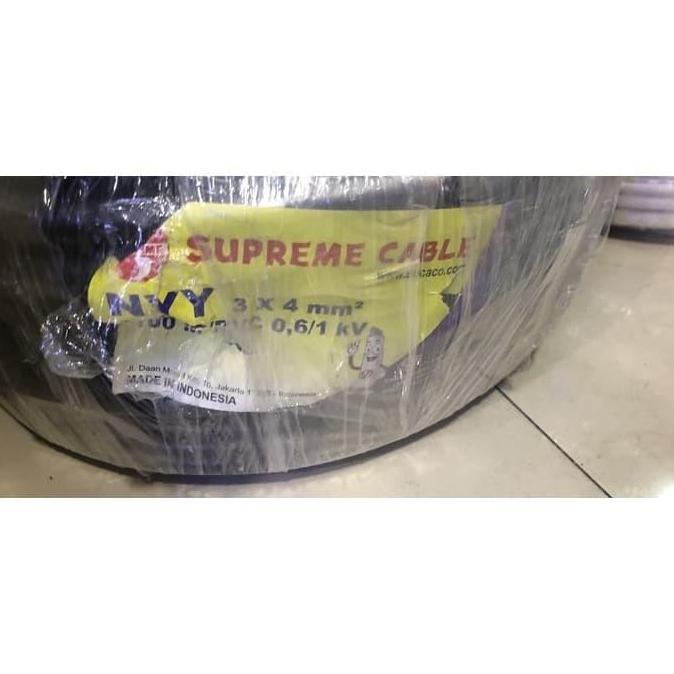 Kabel Tufur SUPREME NYY 3X4 isi Kawat Tembaga 50meter 50 meter 50m